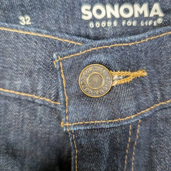 Sonoma Dark Blue Denim Shorts 11 In. Inseam Size 32 NWT - Picture 7 of 12